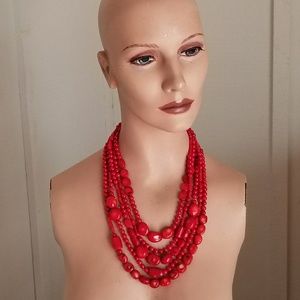 Red coral necklace